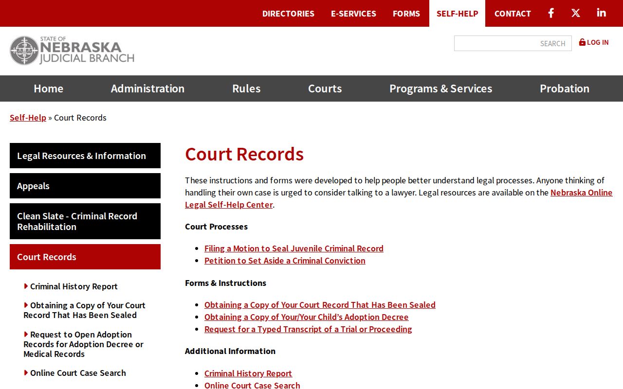 Nebraska court records help for Morrill County criminal case files